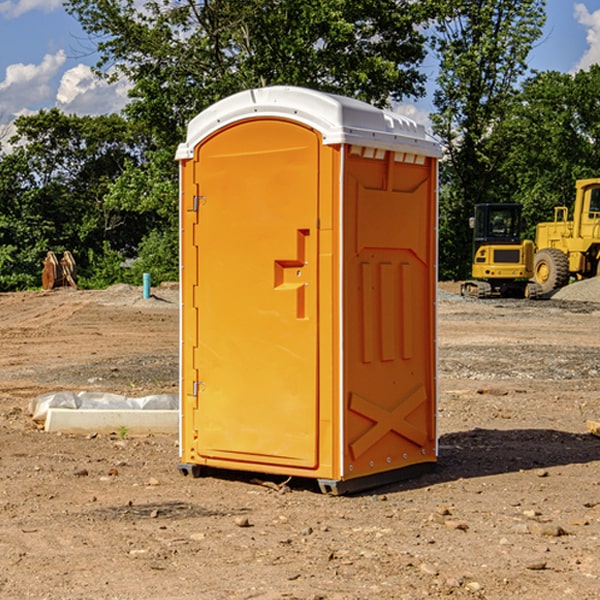 how often are the portable restrooms cleaned and serviced during a rental period in Hiawassee Georgia